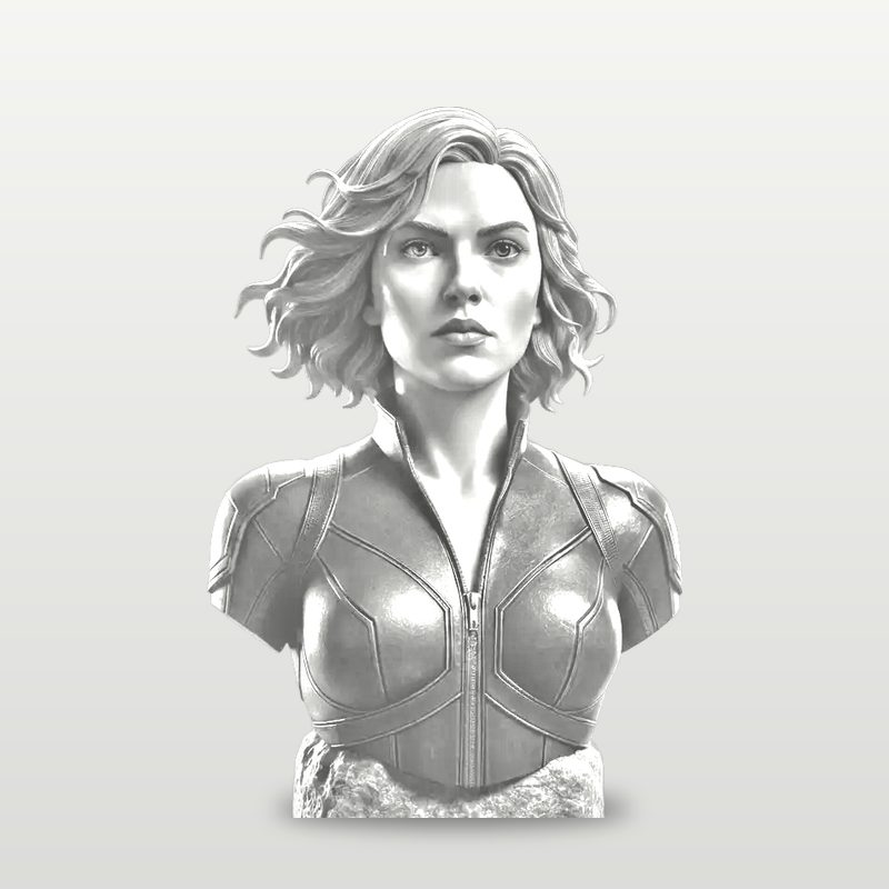 Black Widow in white