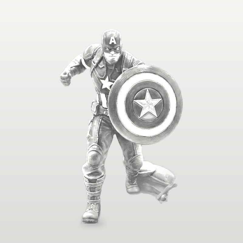 Captain America in white