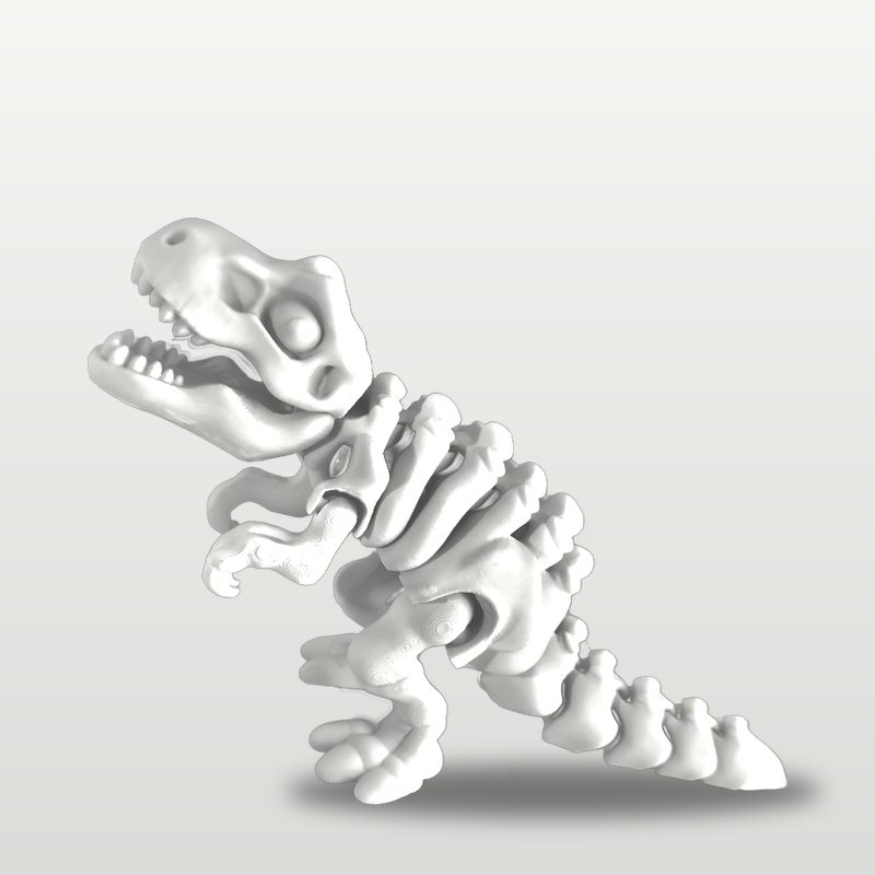 Flexi T-Rex Skeleton in white