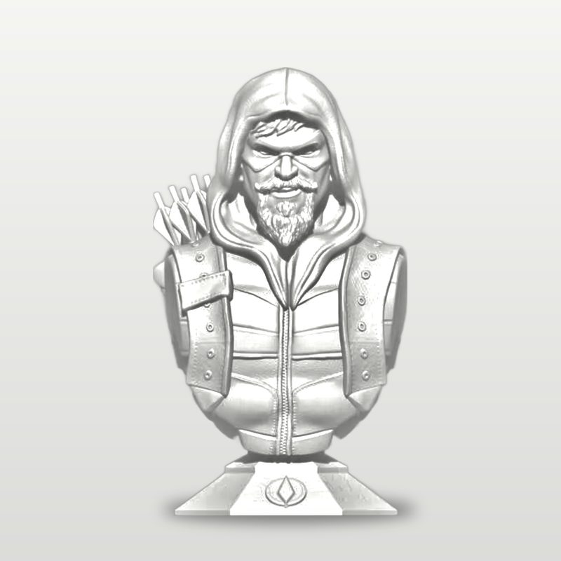 Green Arrow in white
