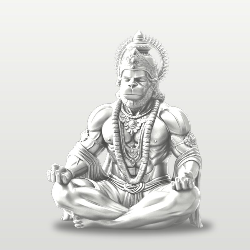 Hanuman Ji idol in white