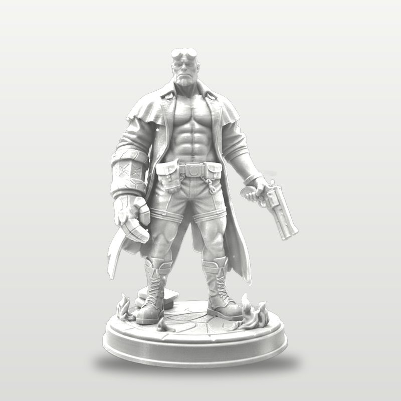 Hellboy in white