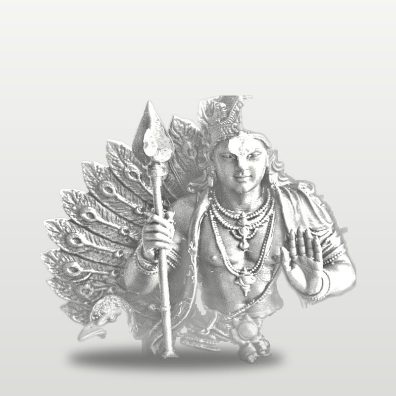 Kartikeya Ji idol in white