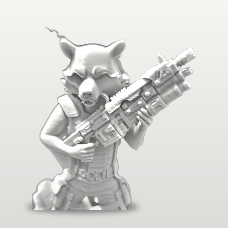 Rocket Raccoon in white