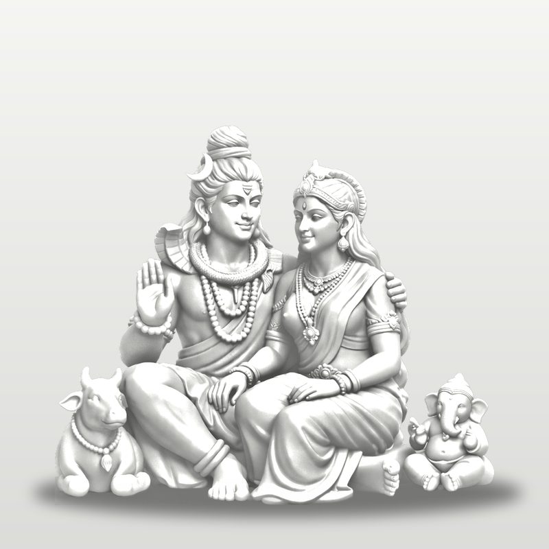 Shiv Ji idol in white