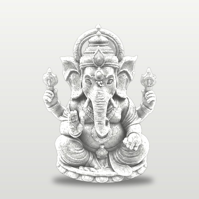 Shri Ganesh Ji idol in white