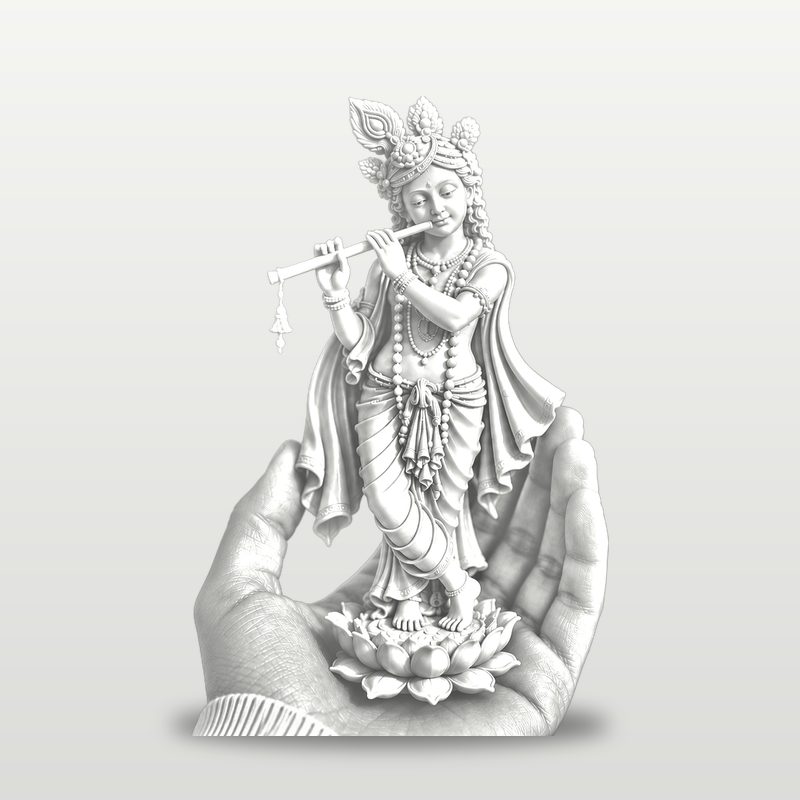 Shri Krishna Ji idol in white