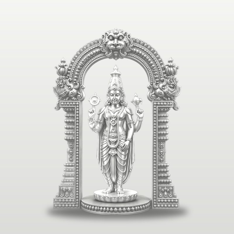 Shri Vishnu Ji idol in white